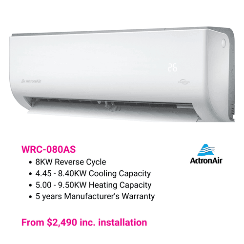 Split system model supplied and installed by Nova Air