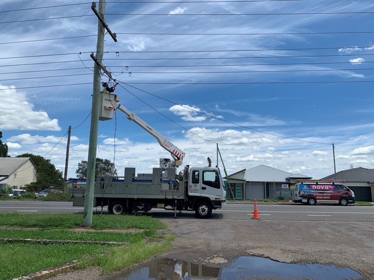 Level 2 electrical service work by Nova Air's Ausgrid-accredited team